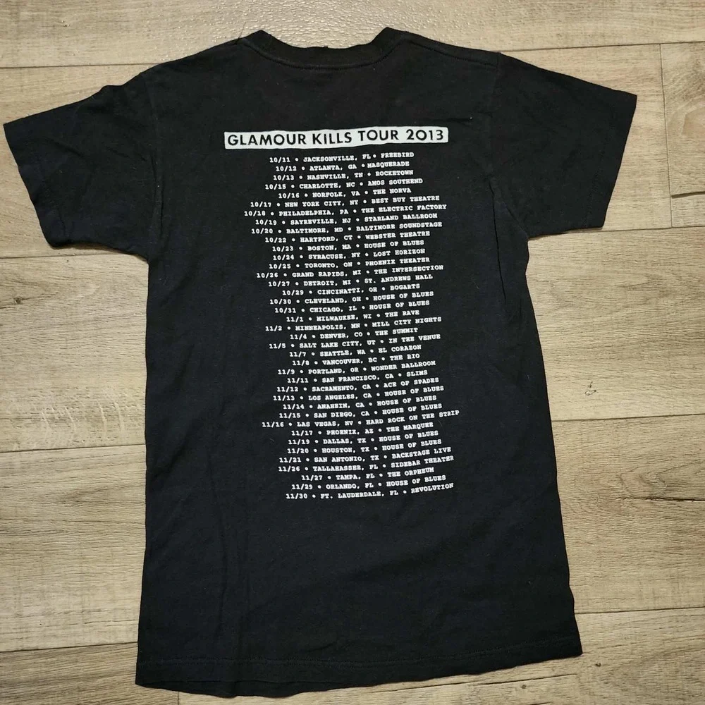 Mayday Parade Glamour Kills Tour 2013 Concert T-Shirt Mens Black S Man Overboard